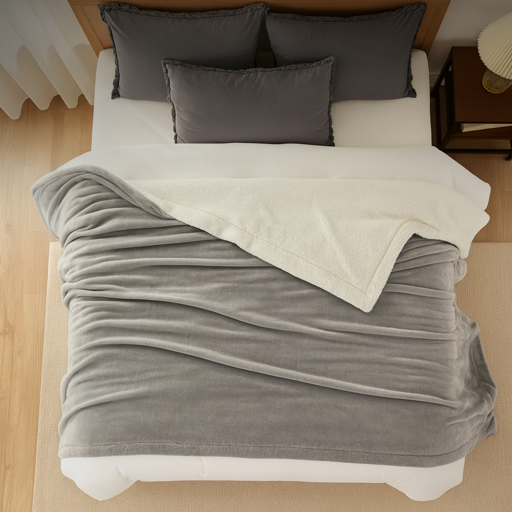 Sherpa-Fleece Waterproof blanket. Warm and Cozy